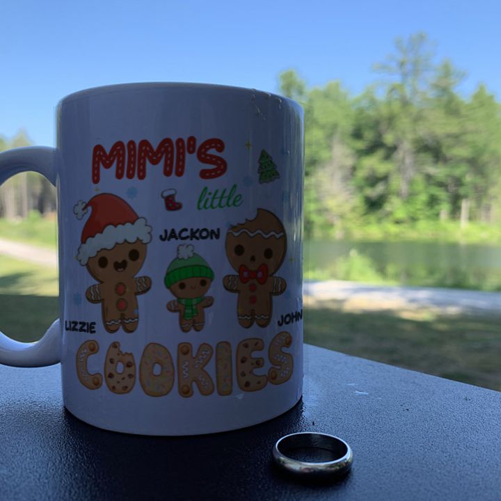 LITTLE COOKIES CUSTOM NAME CHRISTMAS MUG GIFT GRANDPARENTS GIFT CHRISTMAS GIFT PERSONALIZED MUG